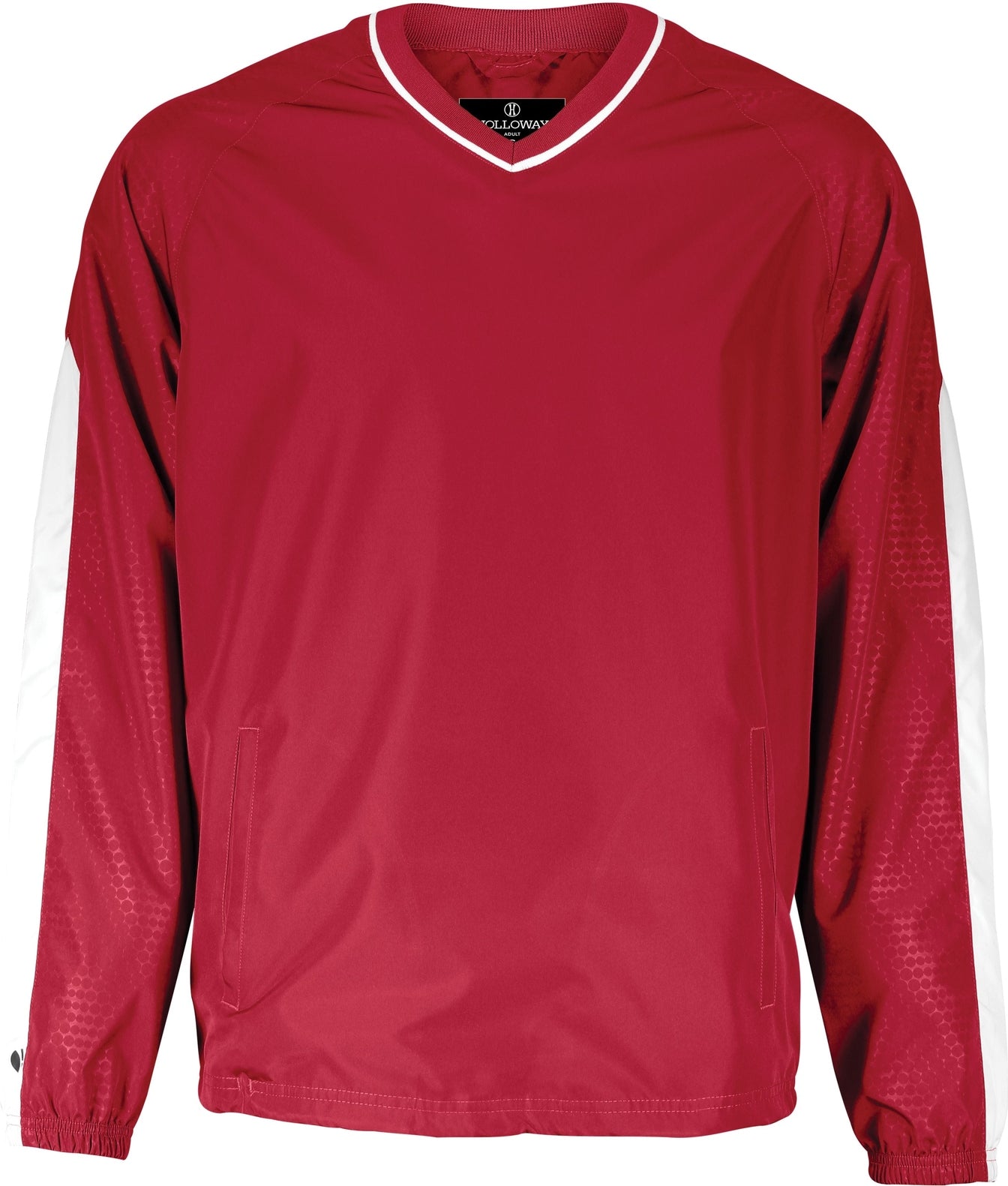 SCARLET/WHITE BIONIC PULLOVER WINDSHIRT