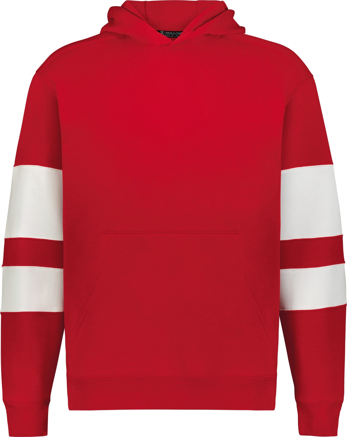 Front View of SCARLET/WHITE YTH JACKSON WAY HOODIE