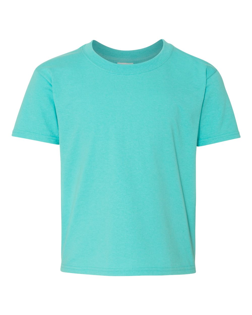 Front View of Scuba Blue Dri-Power® Youth 50/50 T-Shirt - 29BR