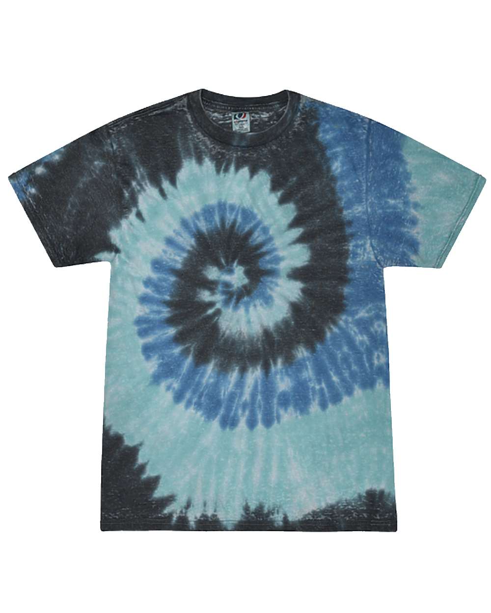 Front View of Sea Festival Tie-Dyed Burnout T-Shirt - 1090