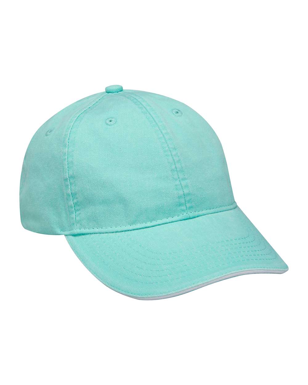 Front View of Seafoam/ White Icon Sandwich Cap - LP107