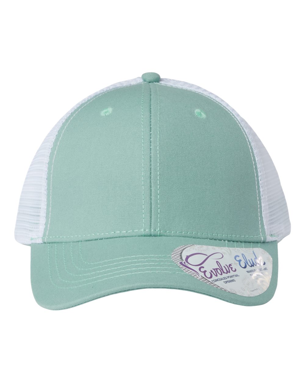 Seafoam/ White Women's Modern Trucker Cap - CHARLIE