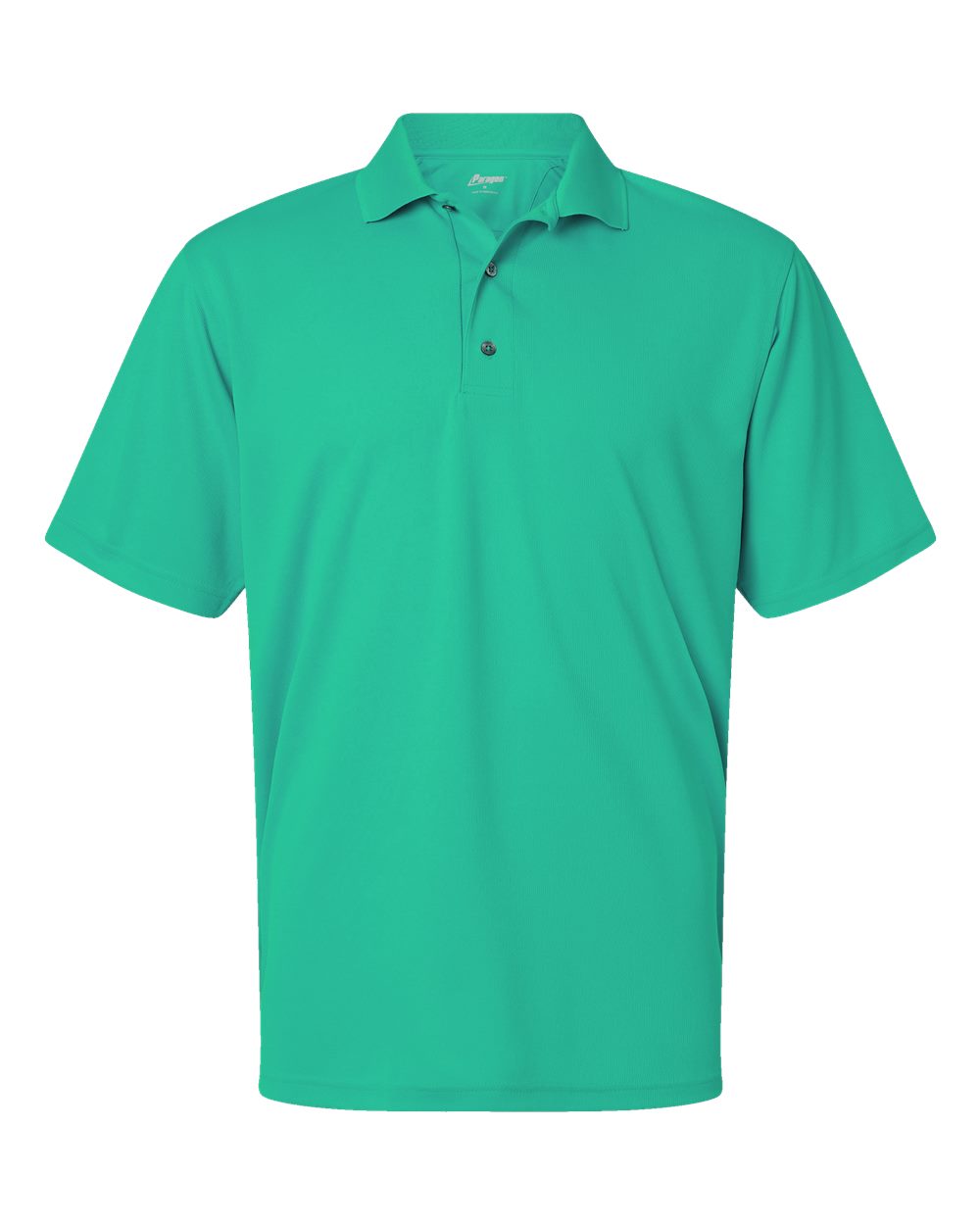 Front View of Seagreen Saratoga Performance Mini Mesh Polo - 100