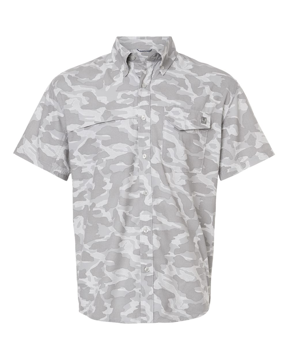 Front View of Seagull Men's Tidepoint Printed Short Sleeve Shirt - H1500220