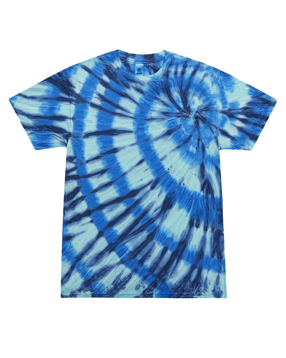 Front View of Serenity Multi-Color Tie-Dyed T-Shirt - 1000