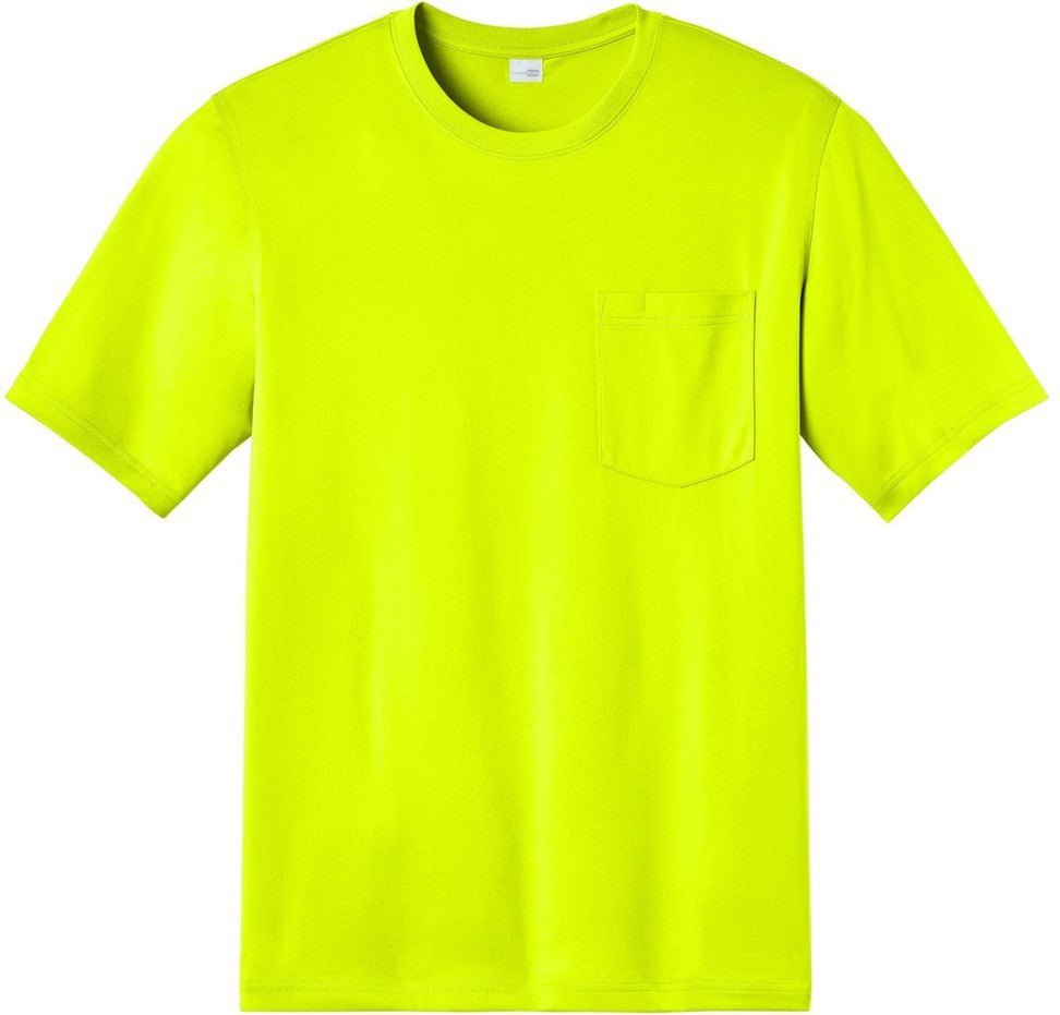 Front View of SftyYellow CornerStone Tall Workwear Pro Short Sleeve Pocket Tee TLCS440P