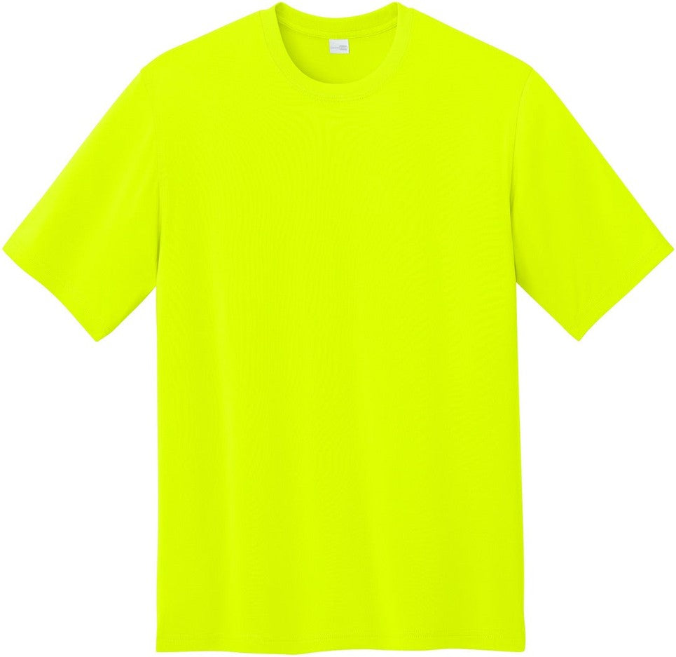 Front View of SftyYellow CornerStone Workwear Pro Short Sleeve Tee CS440