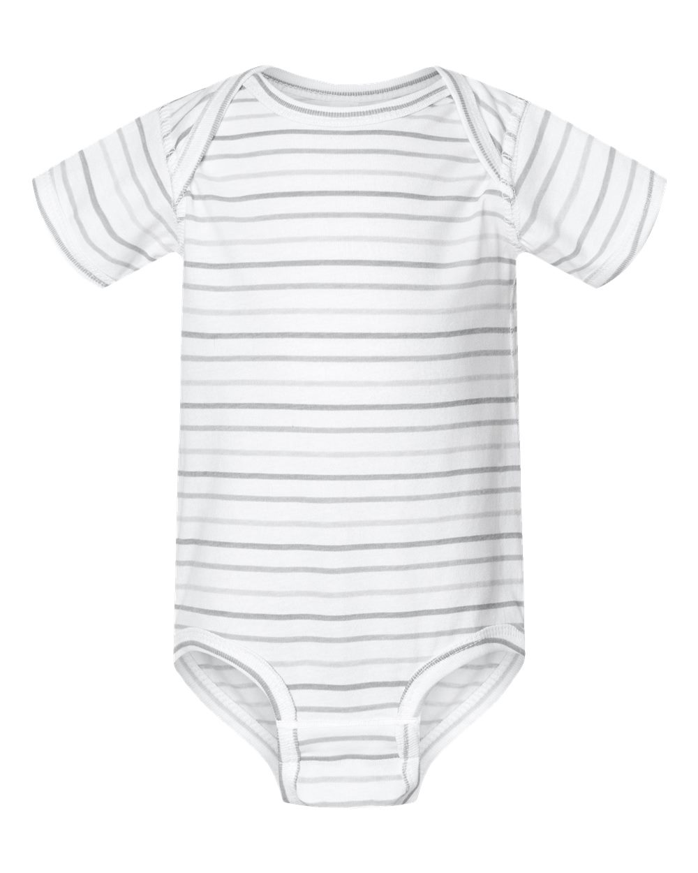 Front View of Shadow Stripe Infant Fine Jersey Bodysuit - 4424