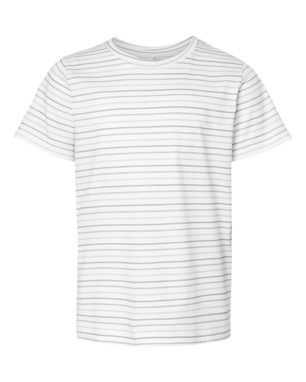 Front View of Shadow Stripe Youth Fine Jersey Tee - 6101