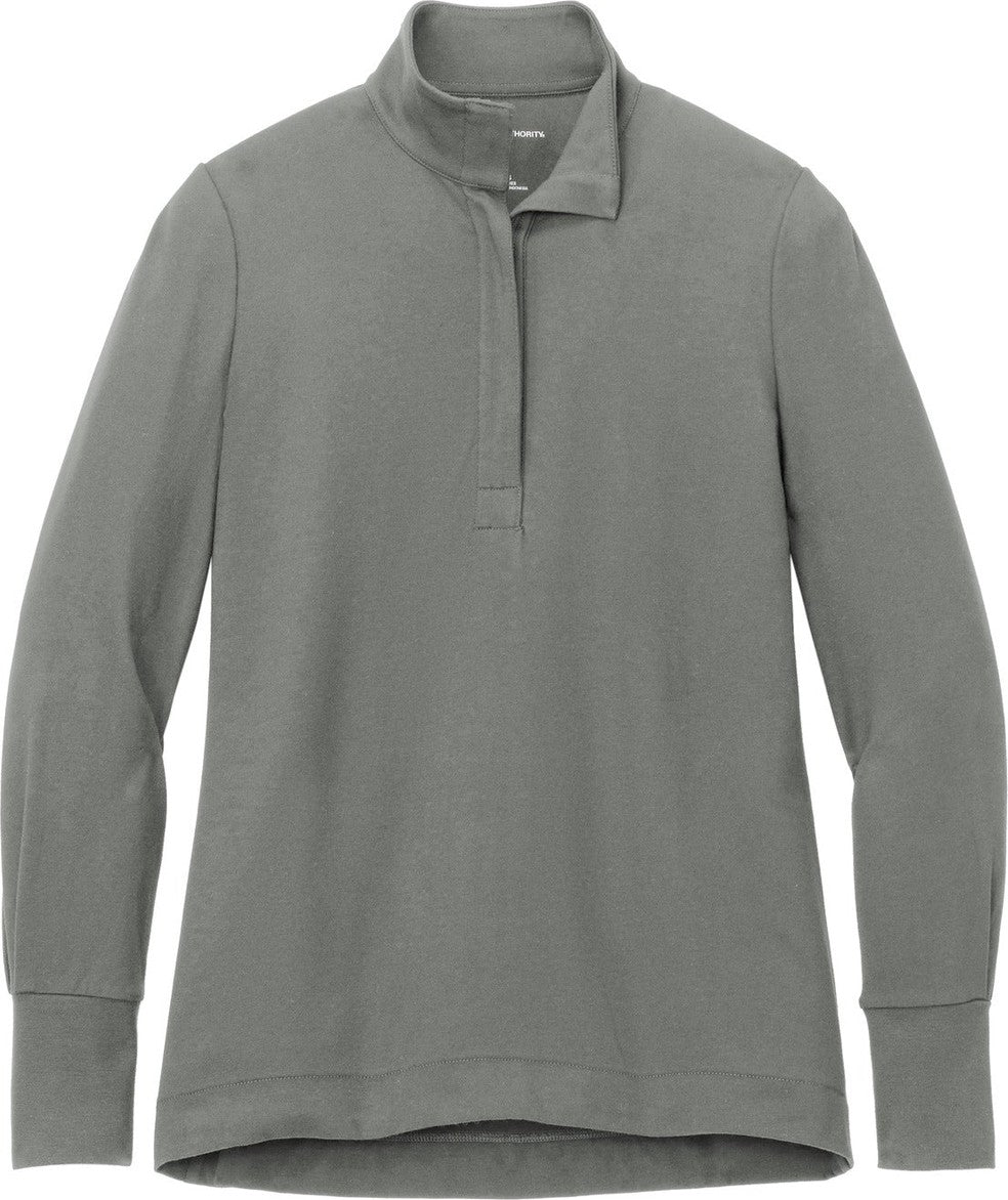 Front View of ShadowGrey Port Authority Women's Fairway Stretch 1/4-Zip LK829