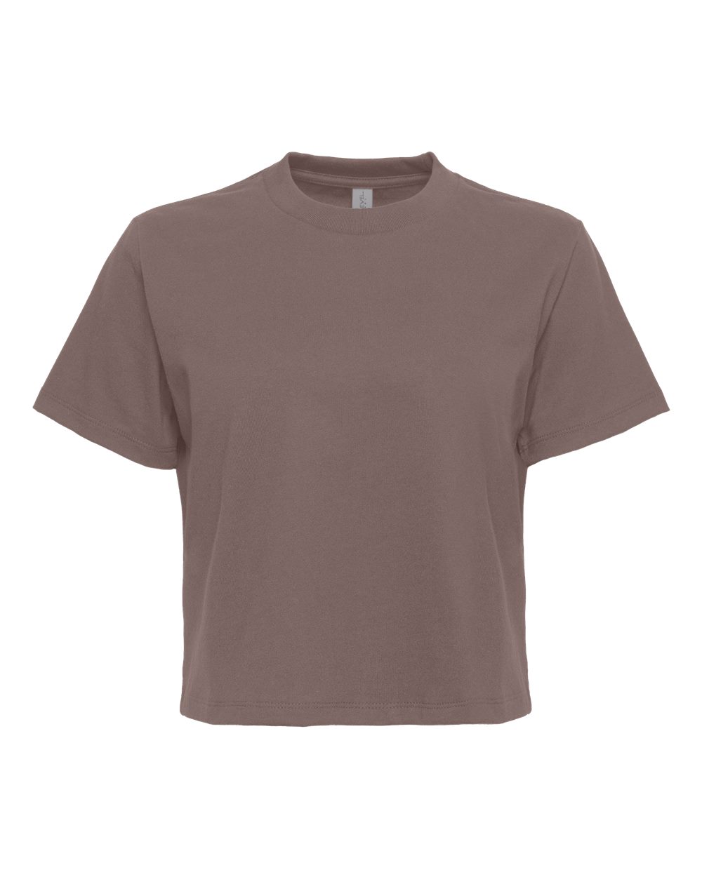 Front View of Shiitake Women's Heavyweight Boxy T-Shirt - 7610