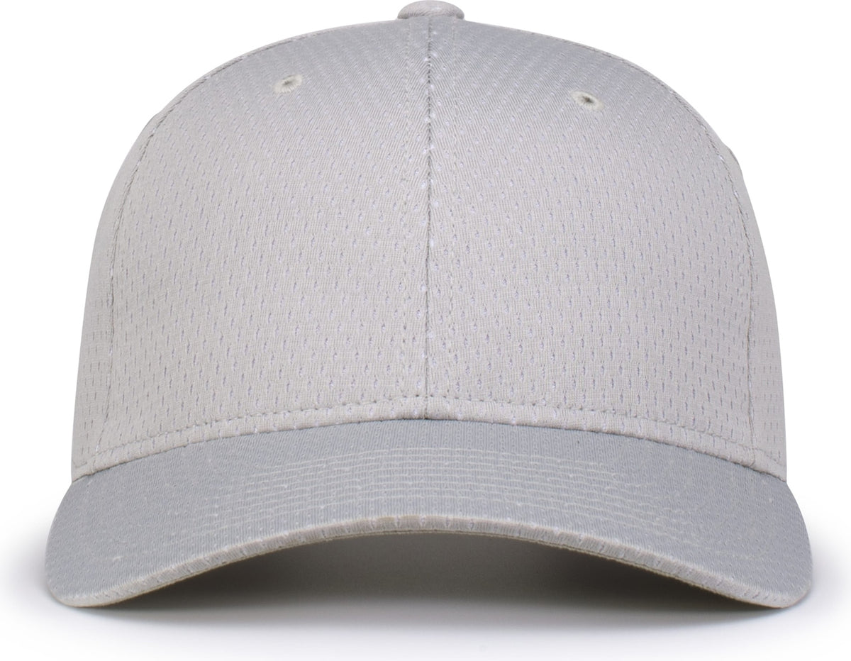 Front View of SILVER GREY ATHLETIC MESH CAP