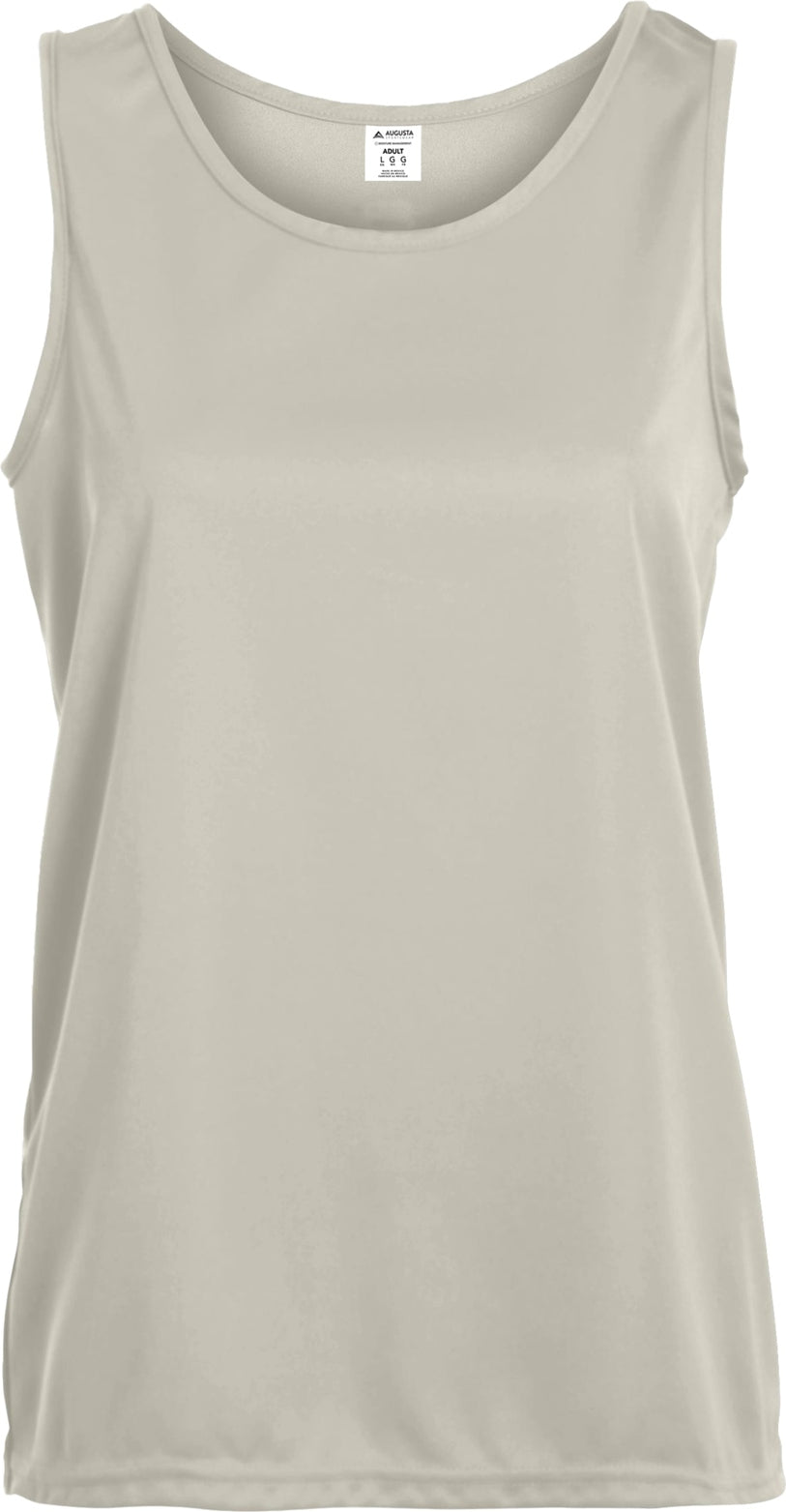 Front View of SILVER GREY LADIES TRAINING TANK