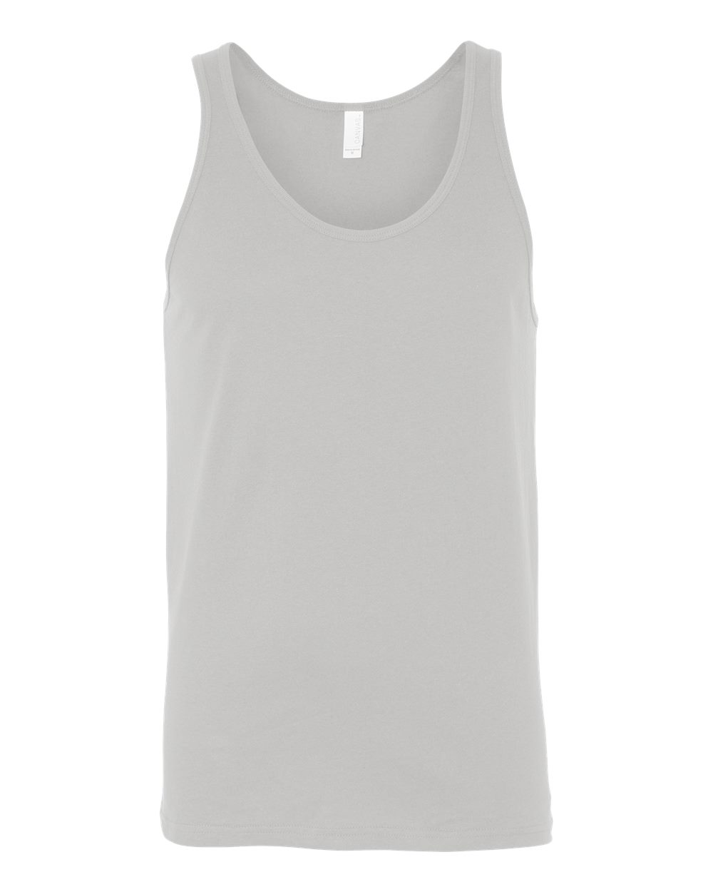 Front View of Silver Jersey Tank - 3480