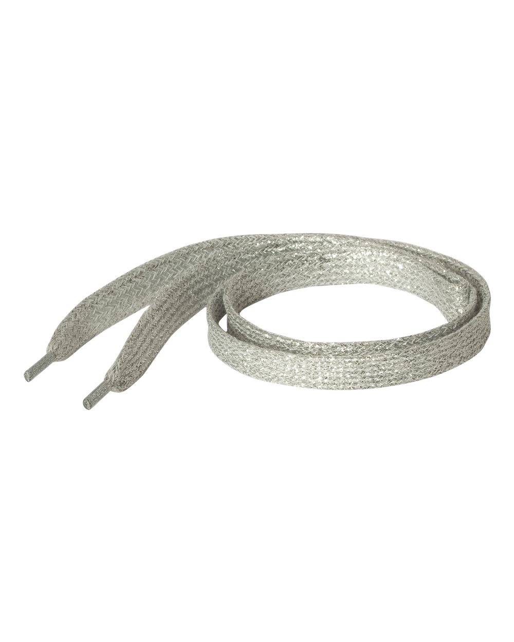 Front View of Silver Sparkle Custom-Color Laces - 8831