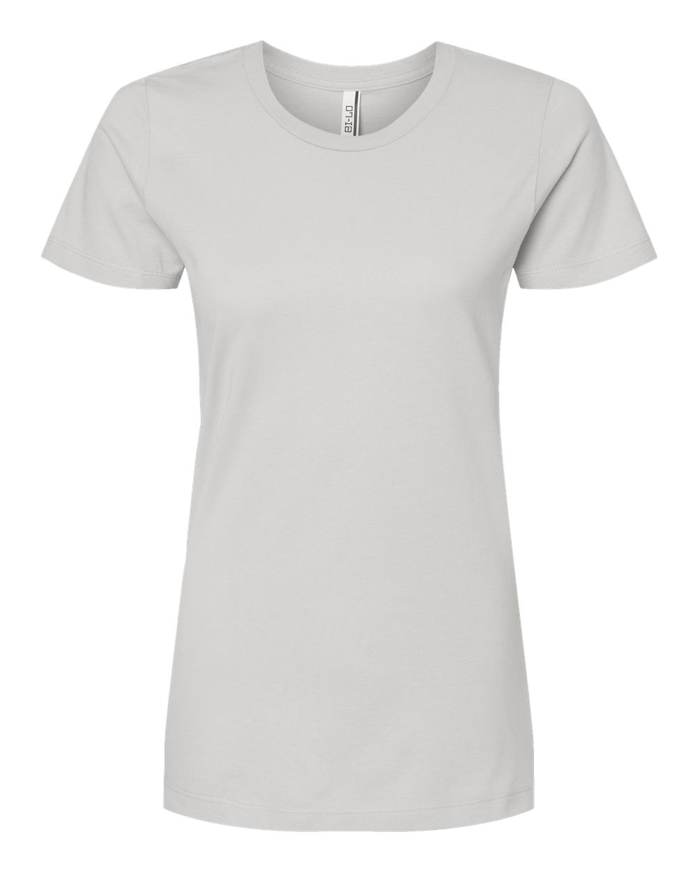 Front View of Silver Women's Premium Cotton T-Shirt - 516