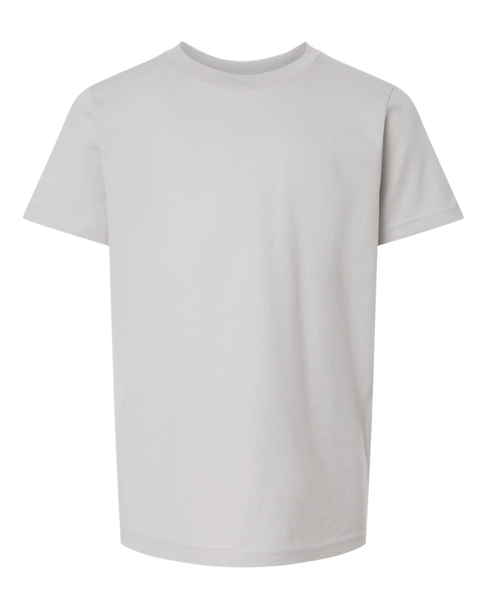Front View of Silver Youth Fine Jersey T-Shirt - 235