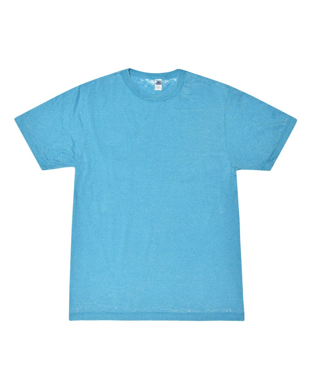 Front View of Sky Acid Wash Burnout T-Shirt - 1350