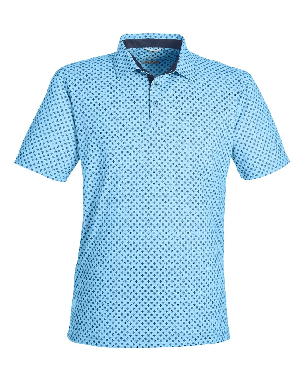 Front View of Sky/ Navy Hazelwood Polo - SW5400