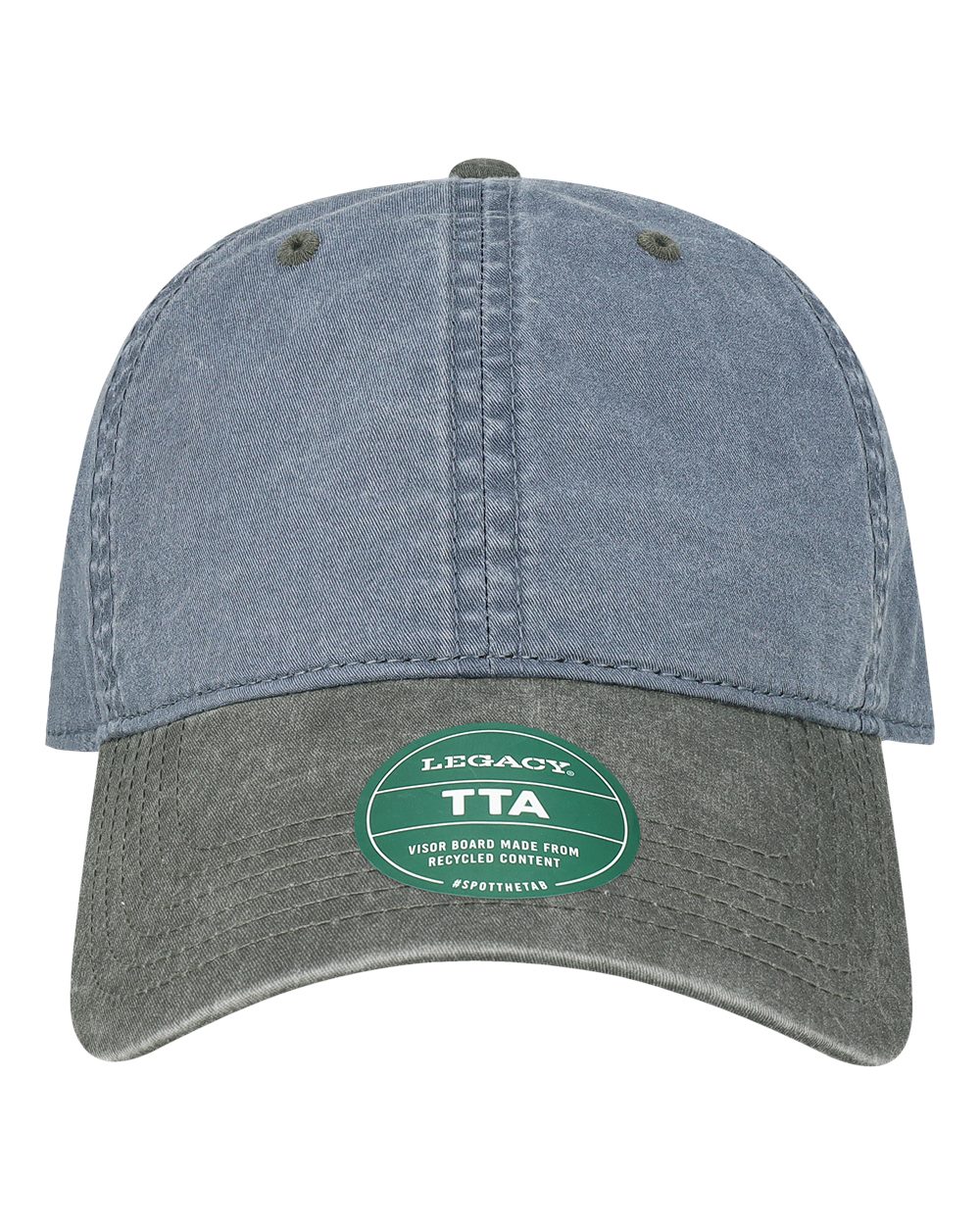 Front View of Slate Blue/ Cinder Terra Twill Cap - TTA