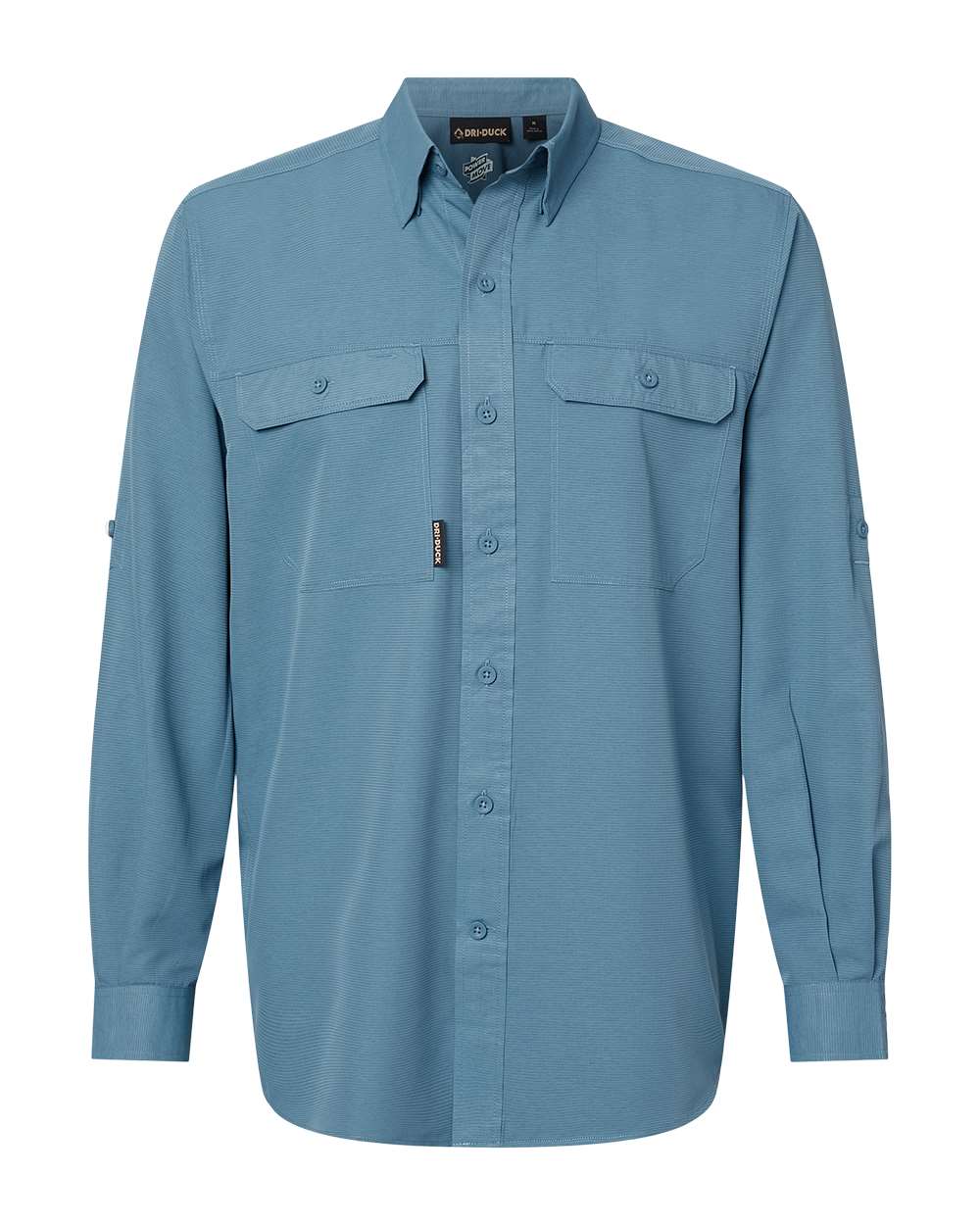 Front View of Slate Blue Crossroad Woven Shirt - 4441
