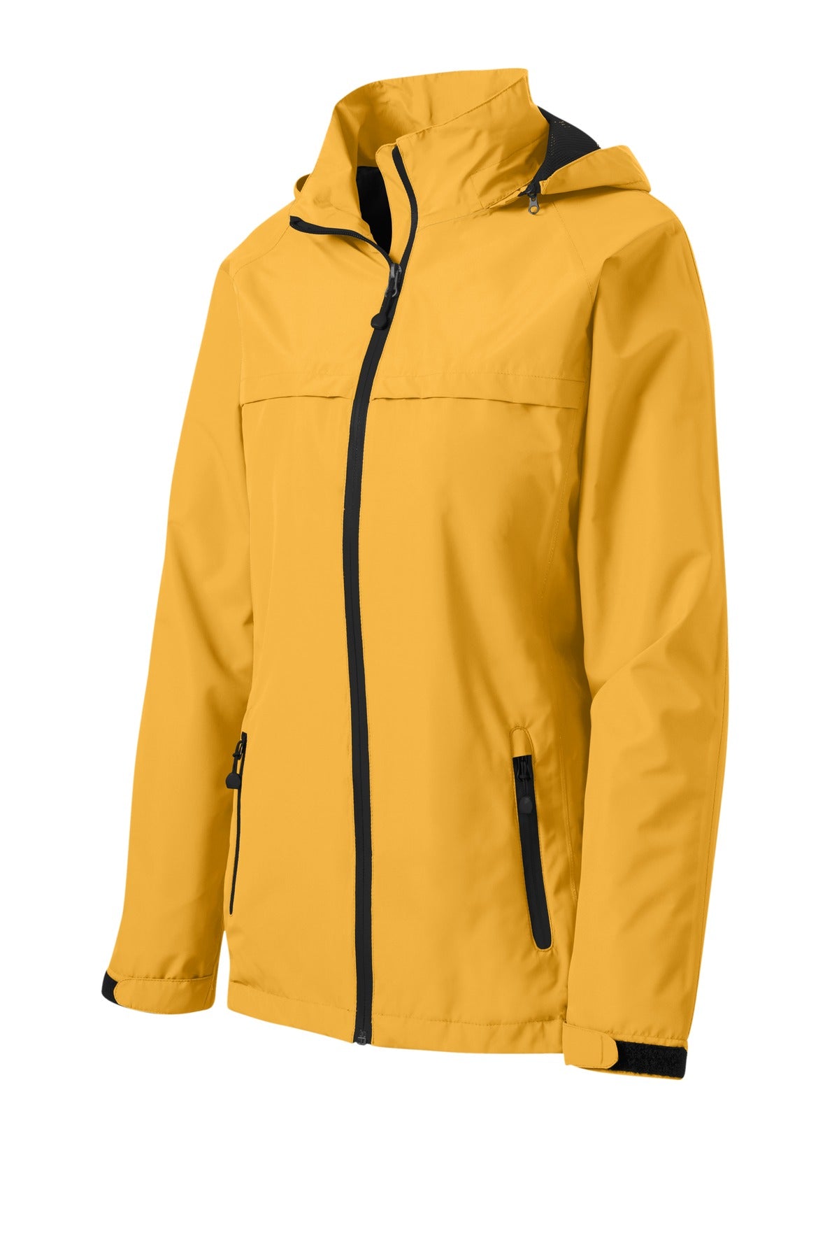 Front View of Slicker Yellow Port Authority Women's Torrent Waterproof Jacket. L333