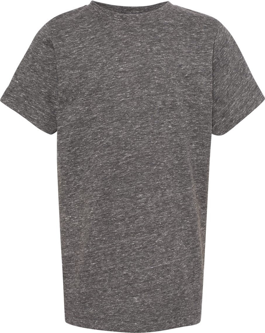 Front View of Smoke Melange Youth Harborside Mélange Tee - 6191