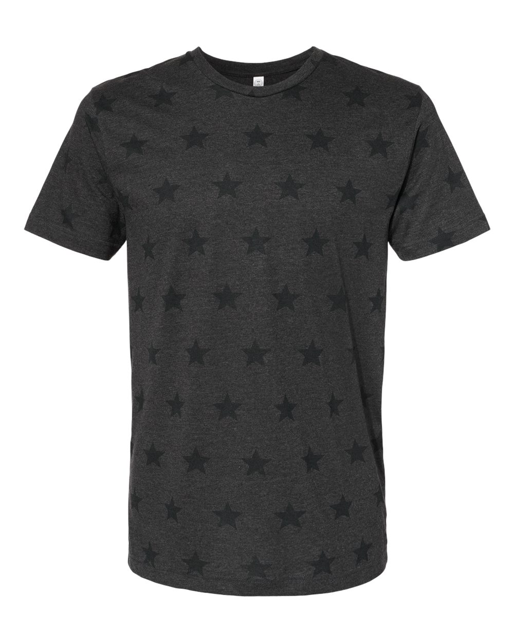 Front View of Smoke Star Star Print Tee - 3929