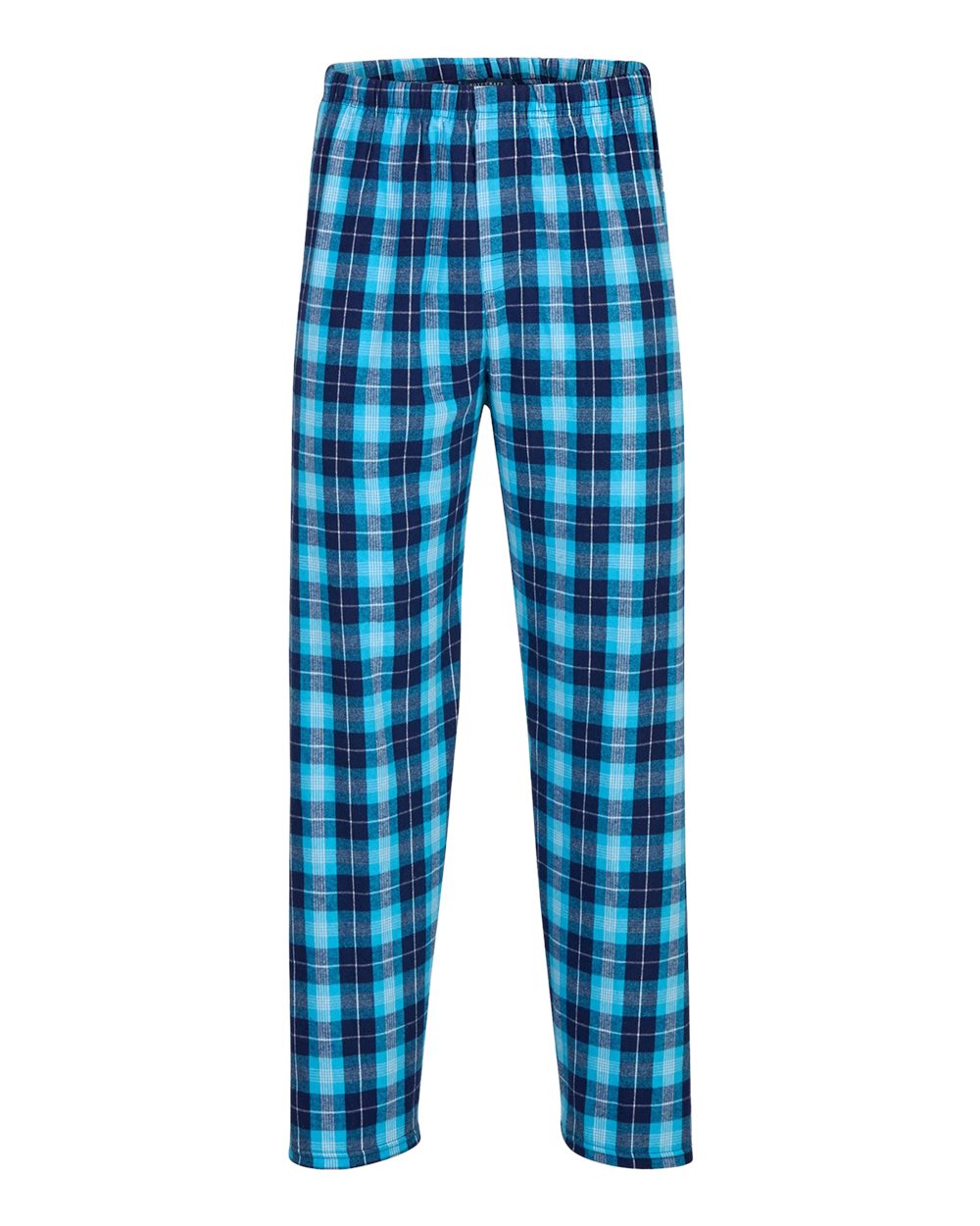 Front View of Snow Plaid Harley Flannel Pants - BM6624