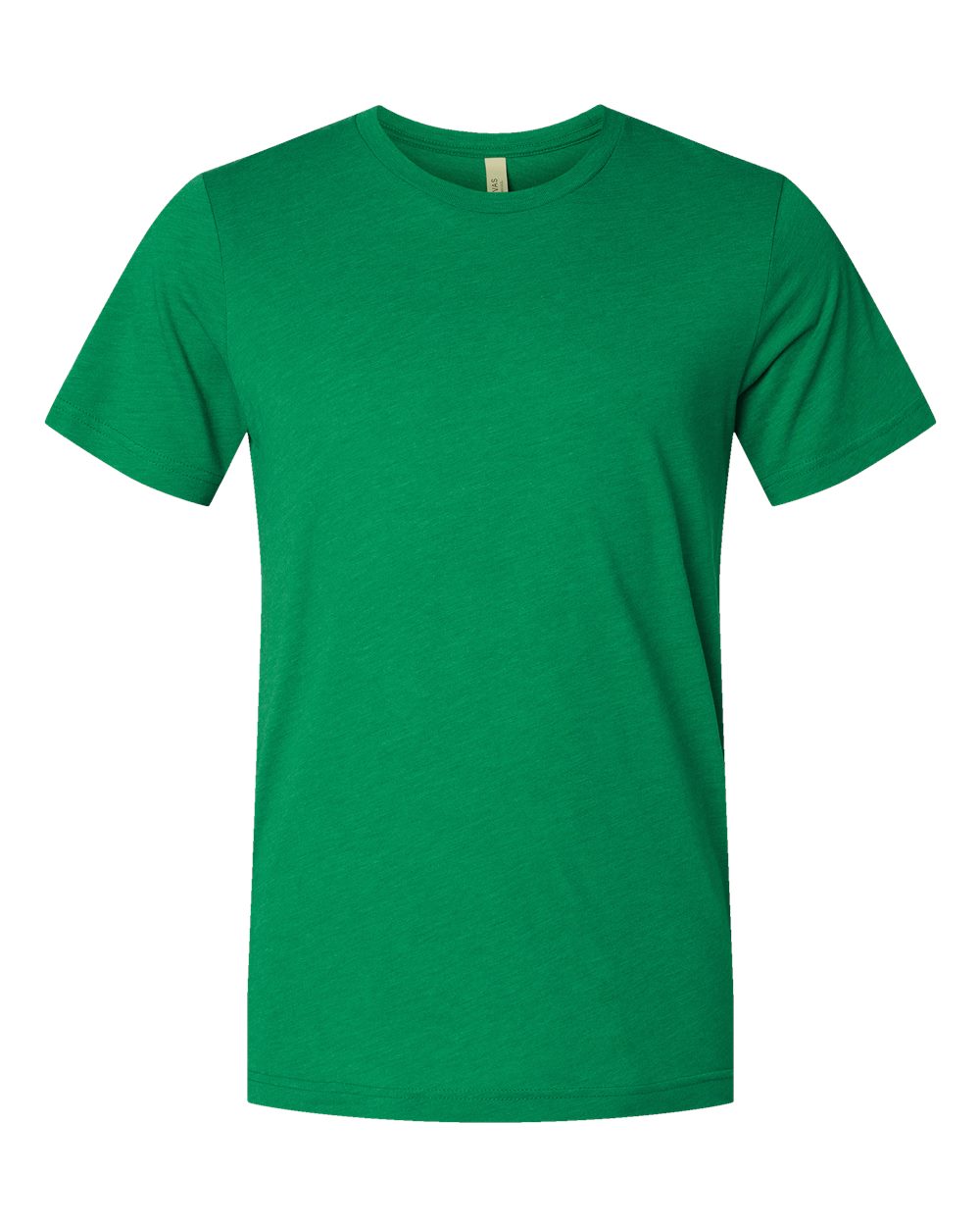 Front View of Solid Kelly Triblend Triblend Tee - 3413