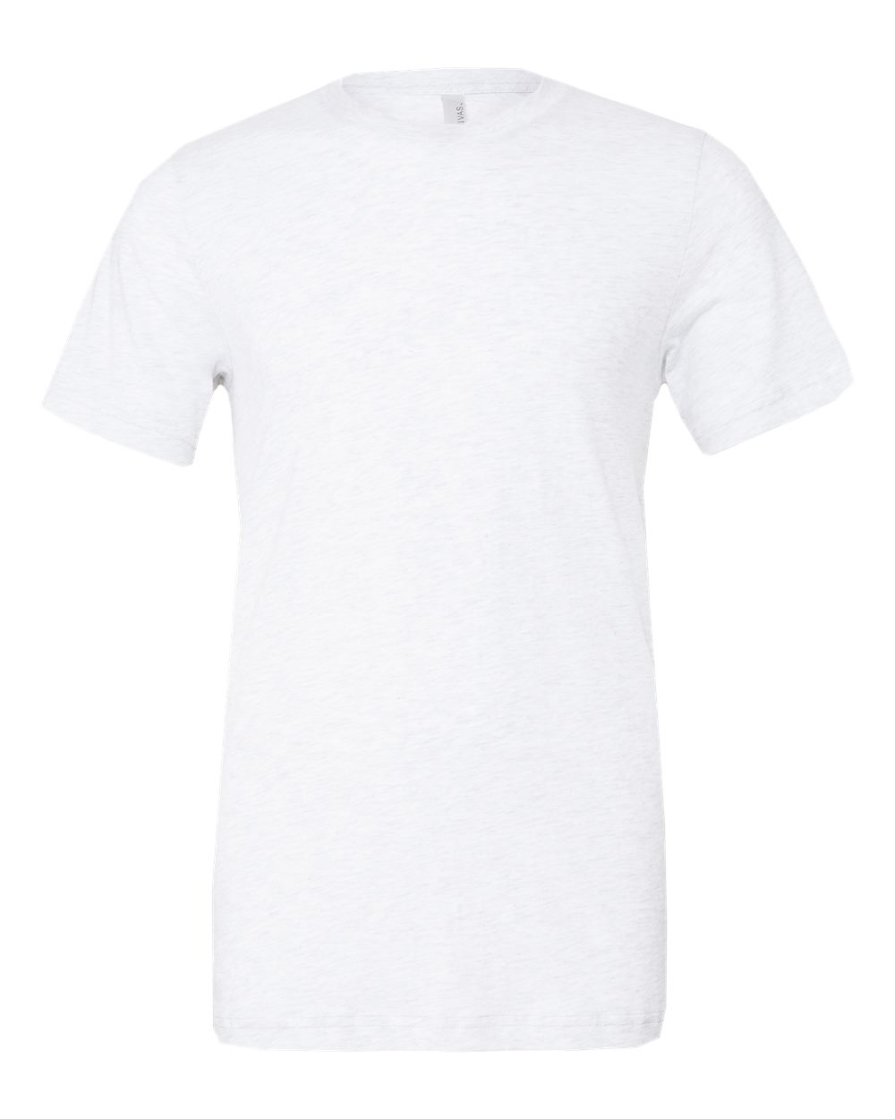 Front View of Solid White Triblend Triblend Tee - 3413