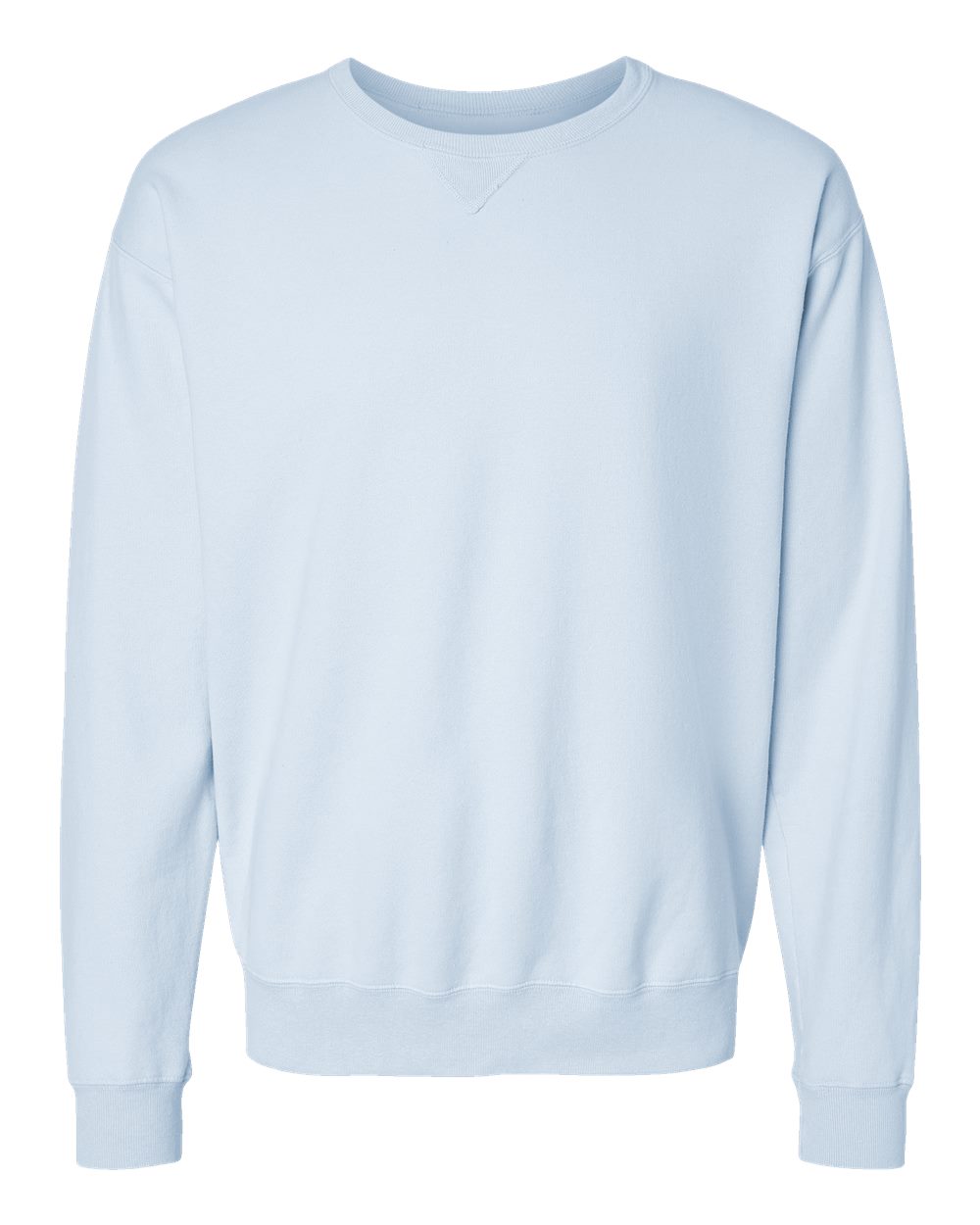 Front View of Soothing Blue Garment-Dyed Crewneck Sweatshirt - GDH400