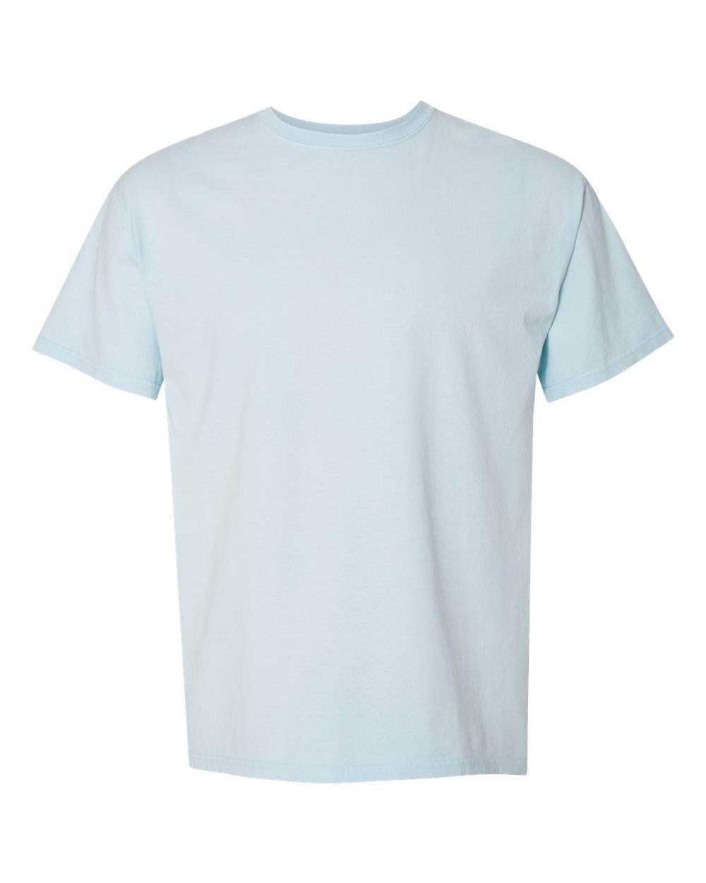 Front View of Soothing Blue Garment-Dyed T-Shirt - GDH100