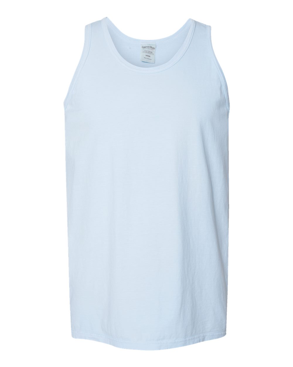 Front View of Soothing Blue Garment-Dyed Unisex Tank Top - GDH300