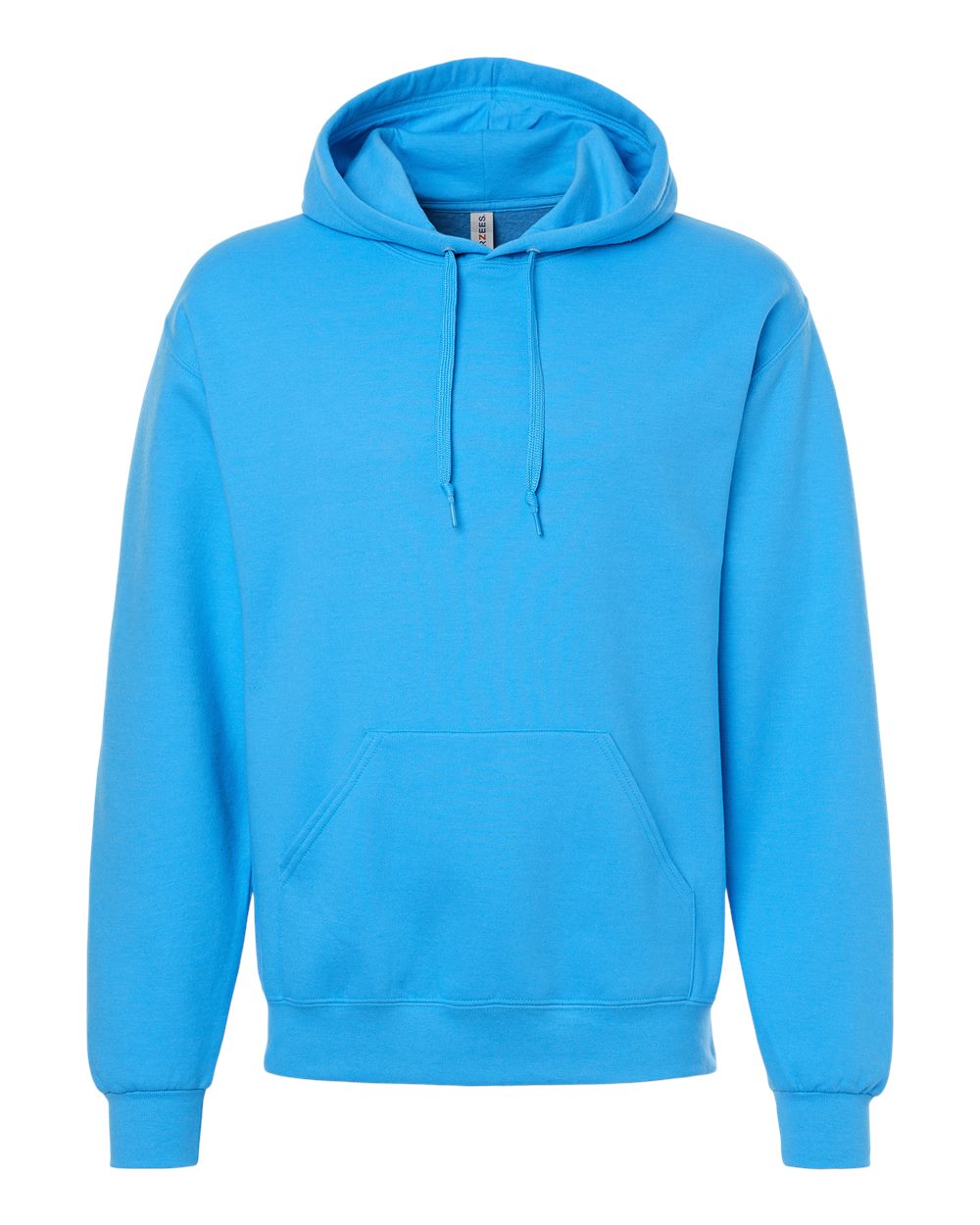 Front View of Soul Blue Heather Ultimate CVC Hooded Sweatshirt - IC49MR