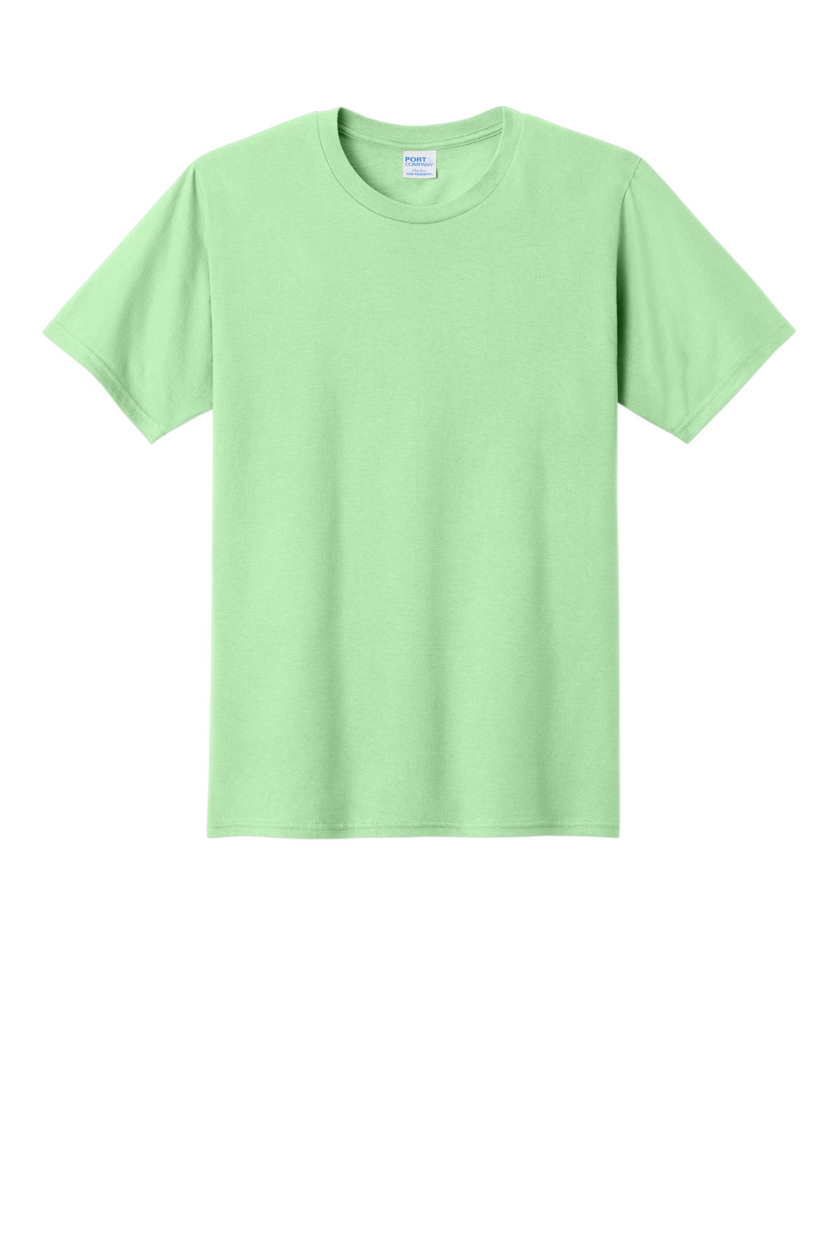 Front View of Spearmint Port & Co Fan Favorite Tee. PC450