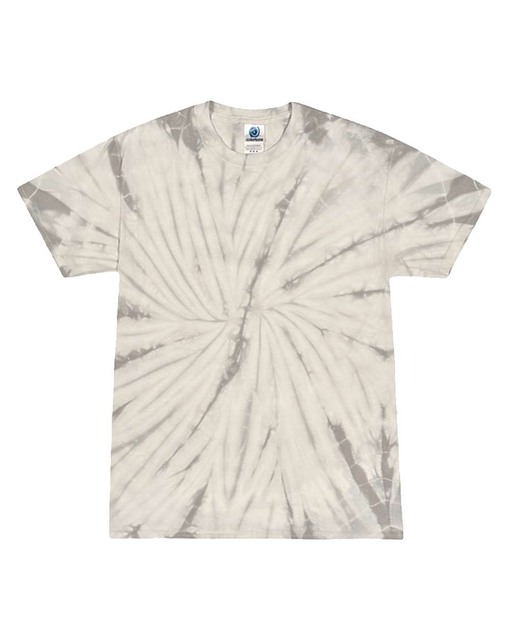 Front View of Spider Silver Multi-Color Tie-Dyed T-Shirt - 1000