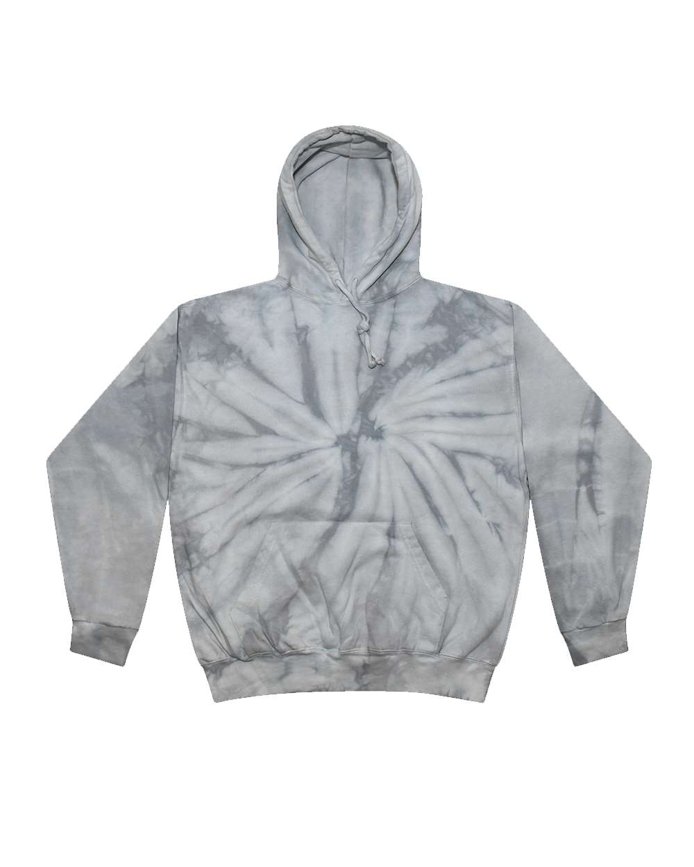 Front View of Spider Silver Tie-Dyed Hooded Sweatshirt - 8777