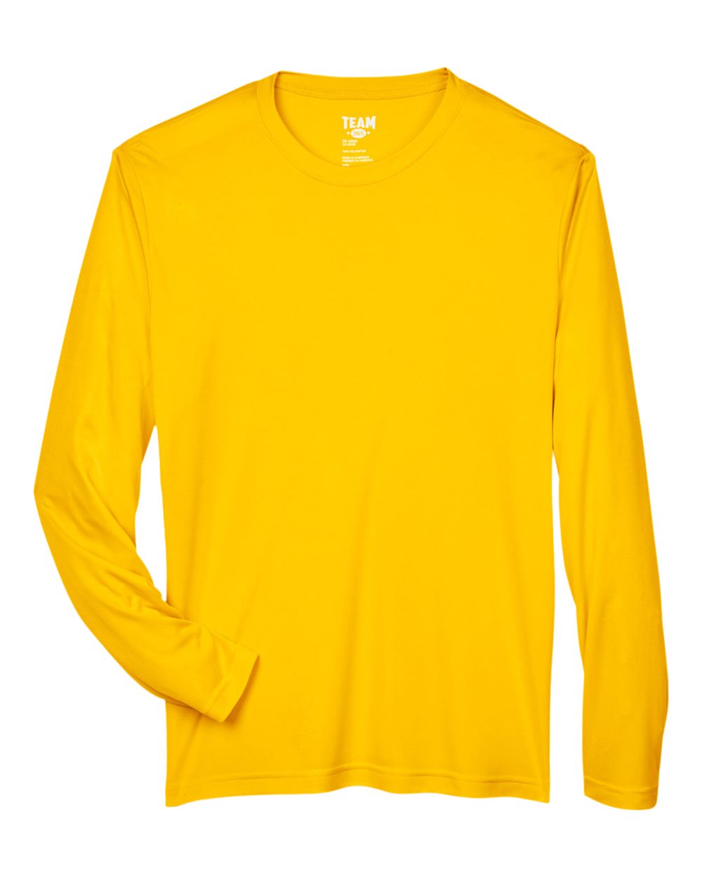 Front View of Sport Athletic Gold Men's Zone Performance Long Sleeve T-Shirt - TT11L