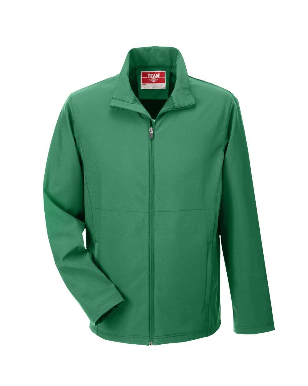Front View of Sport Dark Green Men's Leader Soft Shell Jacket - TT80