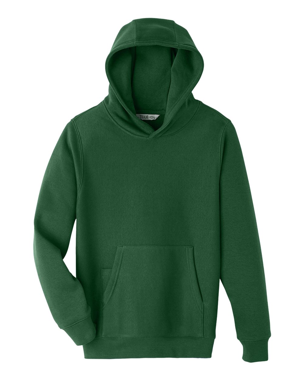 Front View of Sport Dark Green Youth Zone HydroSport™ Heavyweight Pullover Hooded Sweatshirt - TT96Y