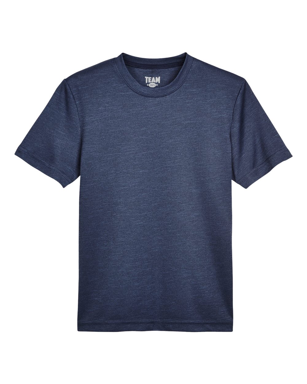 Front View of Sport Dark Navy Heather Youth Sonic Heather Performance T-Shirt - TT11HY