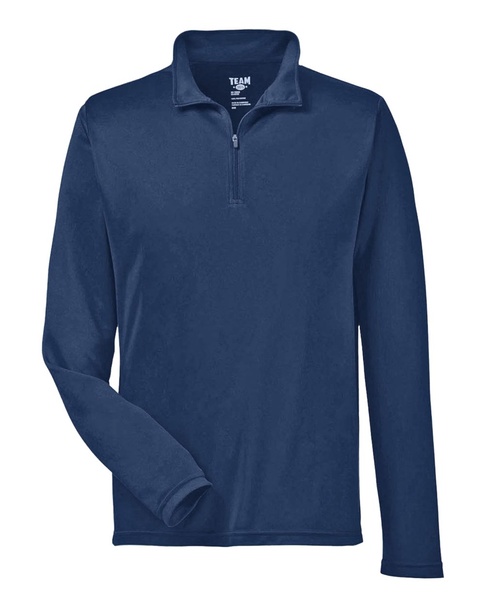 Front View of Sport Dark Navy Men's Zone Performance Quarter-Zip Pullover - TT31
