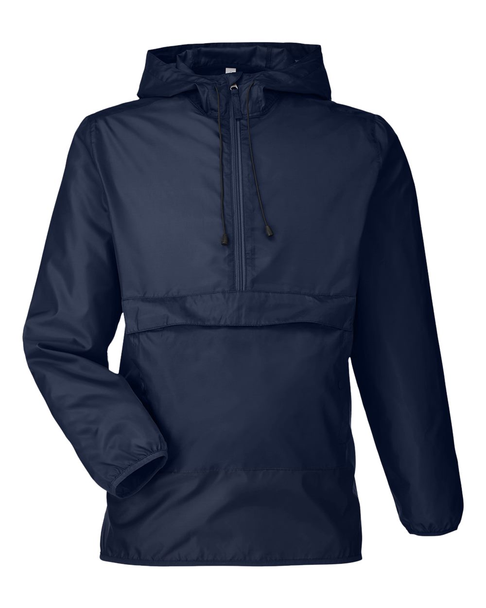 Front View of Sport Dark Navy Unisex Zone Protect Packable Anorak Jacket - TT77