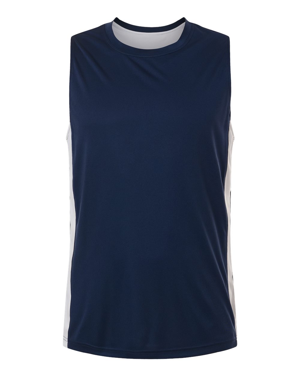 Front View of Sport Dark Navy/ White Unisex Zone Performance Reversible Jersey - TT115 plain