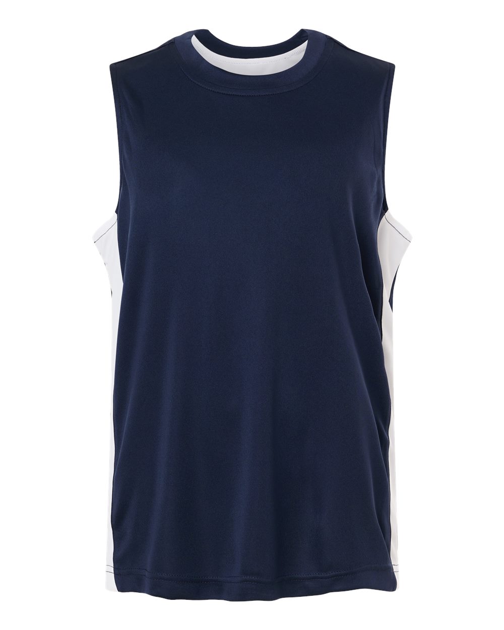 Front View of Sport Dark Navy/ White Youth Zone Performance Reversible Jersey - TT115Y plain