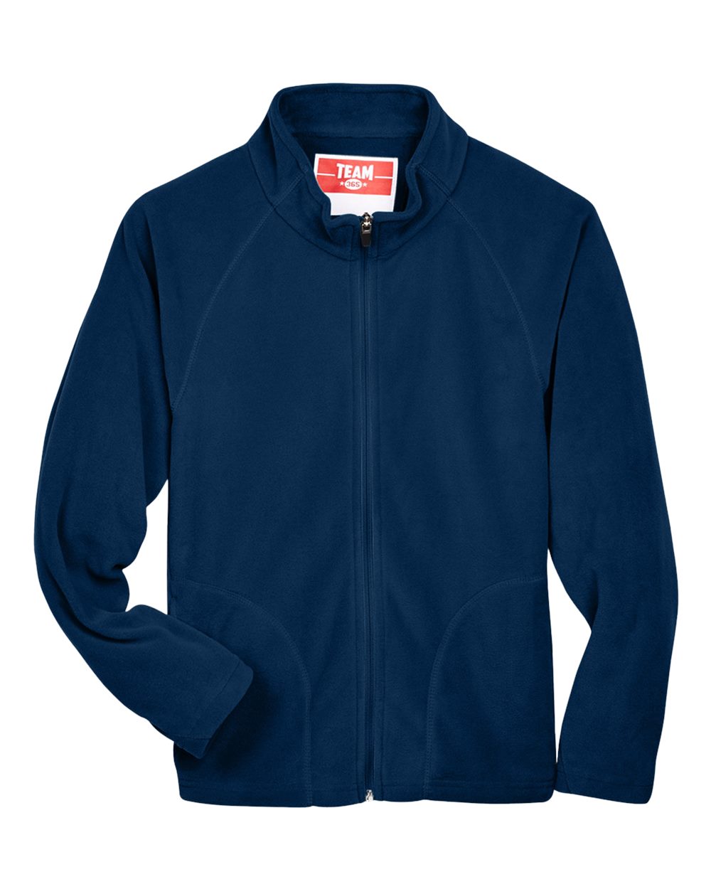 Front View of Sport Dark Navy Youth Campus Microfleece Jacket - TT90Y