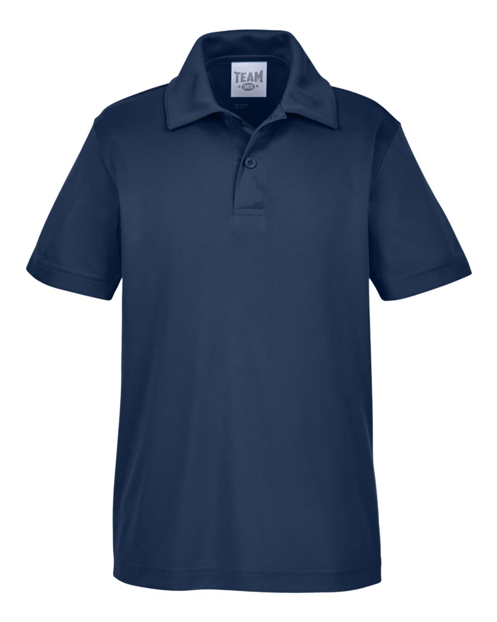 Front View of Sport Dark Navy Youth Zone Performance Polo - TT51Y