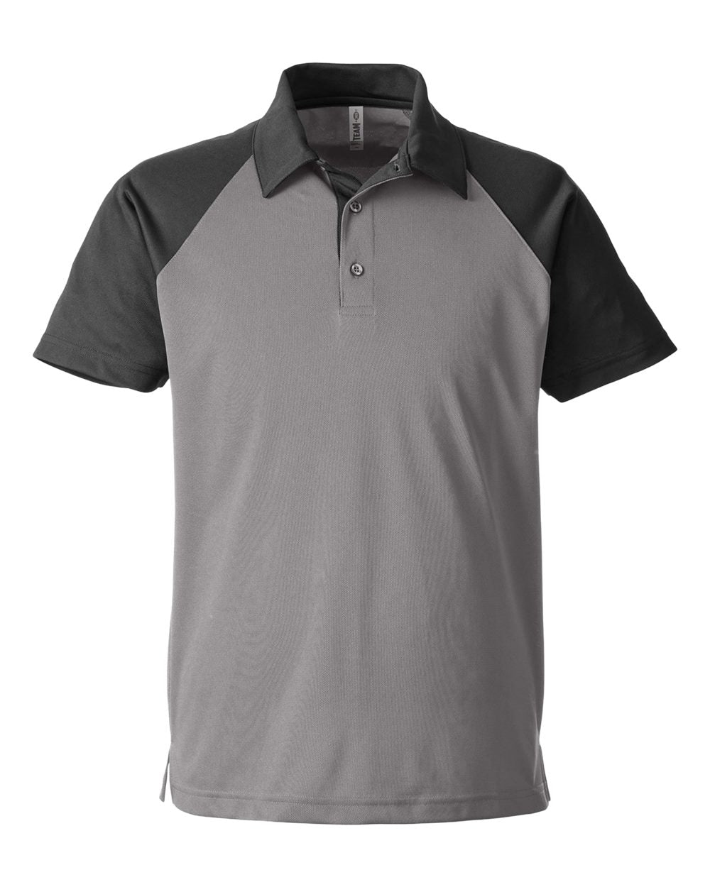 Front View of Sport Graphite/ Black Men's Command Snag-Protection Colorblock Polo - TT21C