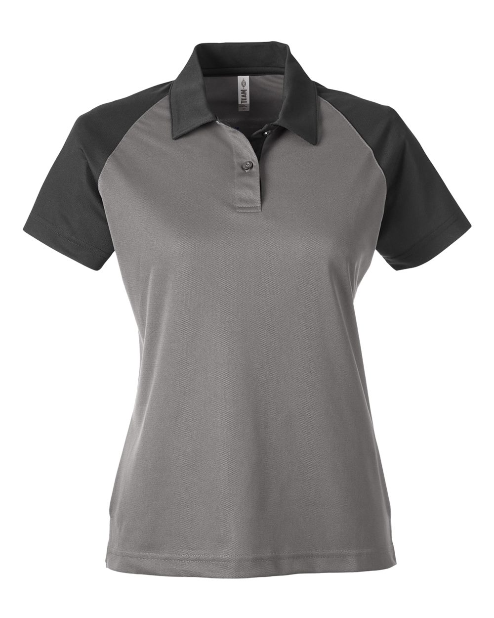 Front View of Sport Graphite/ Black Women's Command Snag-Protection Colorblock Polo - TT21CW